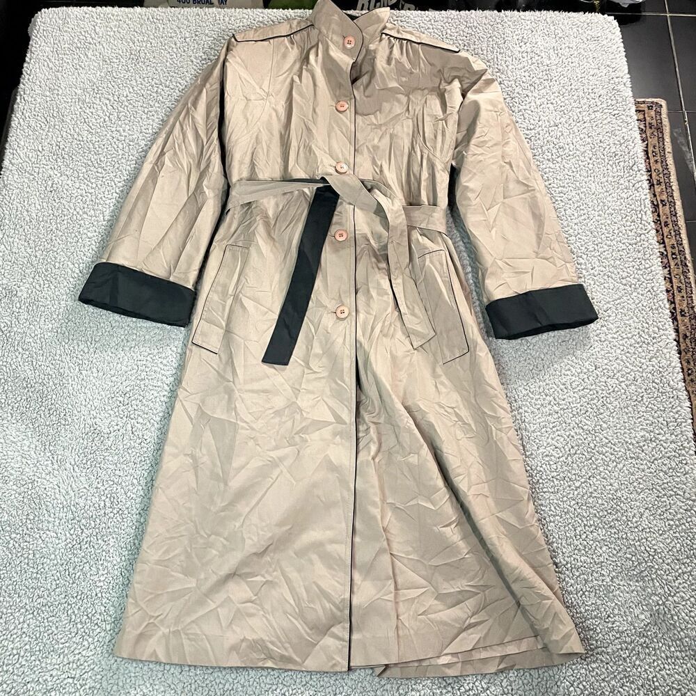 Vintage Fleetstreet Trench Coat Jacket Women's Rain 80's Outdoor Lightweight 12